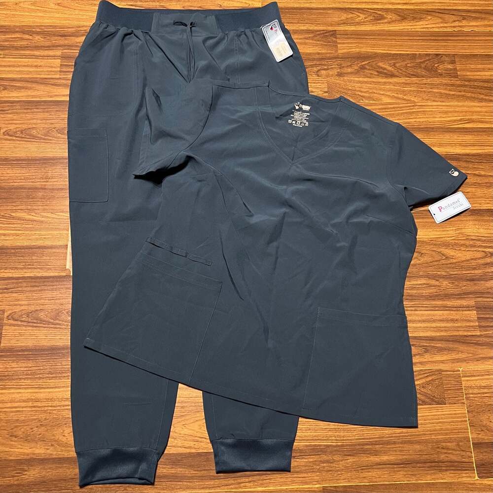 Pandamed Scrubs Women's V-Neck Scrub Top and Jogger Pant Set (JYC307)